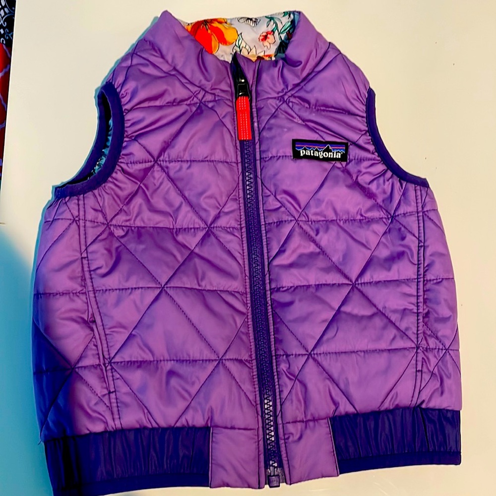 EUC 6-12 mo Reversible Patagonia Vest.